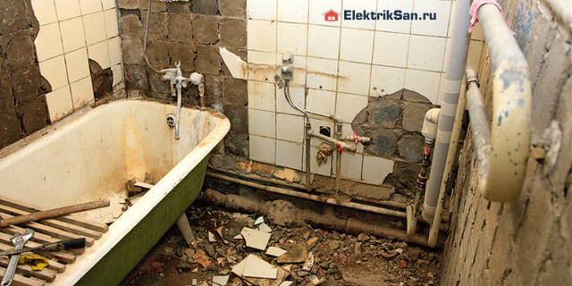 Самостоятельный ремонт ванной комнаты